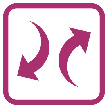 Exchange oklar bir çerçeve içinde simge vektör