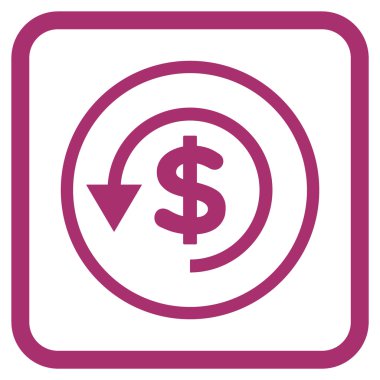 Ters ibraz vektör simgesi bir çerçeve içinde