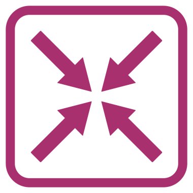 Merkezi oklar bir çerçeve içinde simge vektör