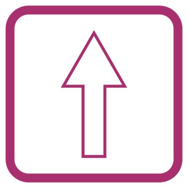 Vektör simgesi bir çerçeve içinde yukarı ok