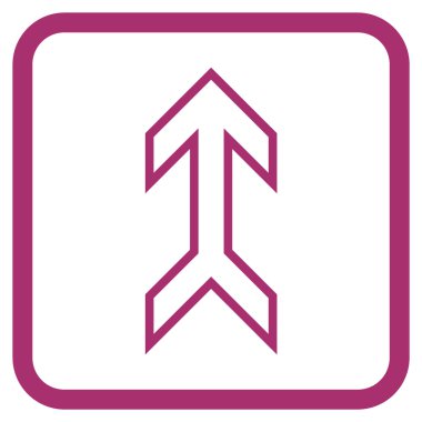 Vektör simgesi bir çerçeve içinde yukarı ok