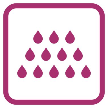 Damla vektör simgesi bir çerçeve içinde