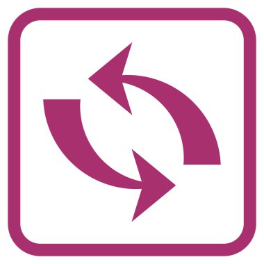 Vektör simgesi bir çerçeve içinde yenileme