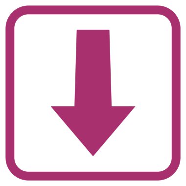 Vektör simgesi bir çerçeve içinde aşağı ok