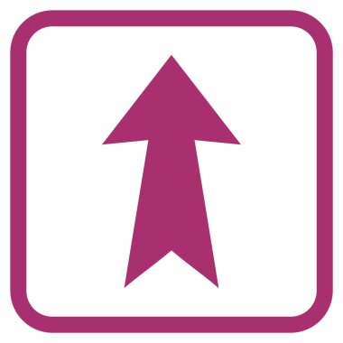 Vektör simgesi bir çerçeve içinde yukarı ok