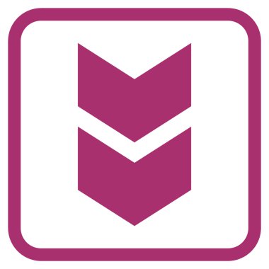 Vektör simgesi bir çerçeve içinde aşağı kaydır