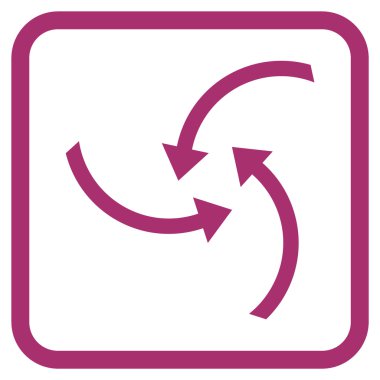 Oklar vektör simgesi bir çerçevede girdap