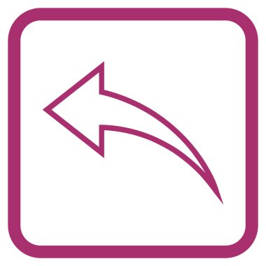 Vektör simgesi bir çerçeve içinde geri al