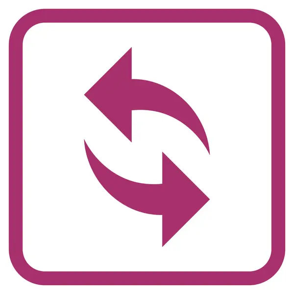 Refresh Vector Icon In a Frame — Stock Vector