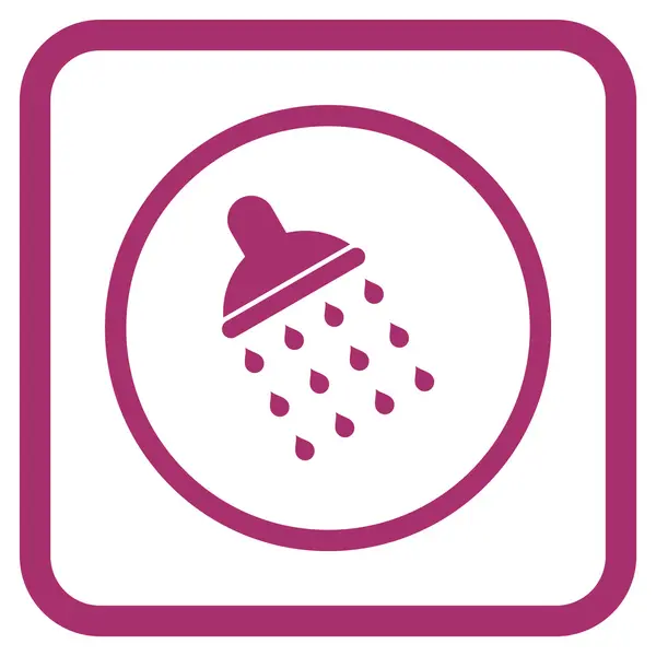 Ícone de vetor de chuveiro em um quadro — Vetor de Stock