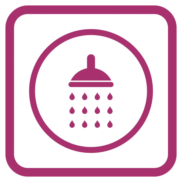 Icono del vector de ducha en un marco — Vector de stock