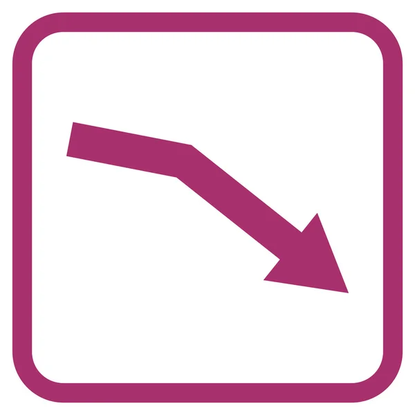 Misslyckas Trend vektor ikonen i en ram — Stock vektor