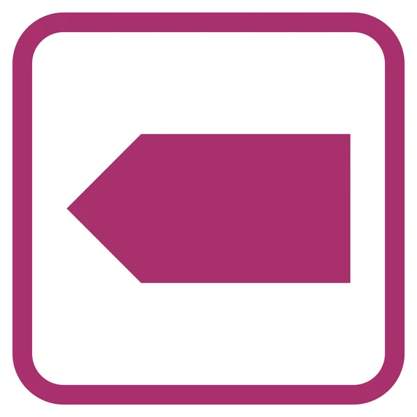 Richting links Vector Icon In een Frame — Stockvector