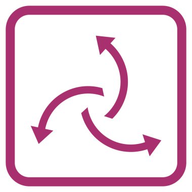 Santrifüj oklar bir çerçeve içinde simge vektör