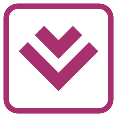 Vektör simgesi bir çerçeve içinde aşağı kaydır