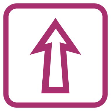 Vektör simgesi bir çerçeve içinde yukarı ok