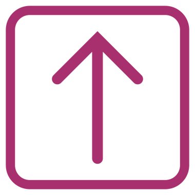 Vektör simgesi bir çerçeve içinde yukarı ok