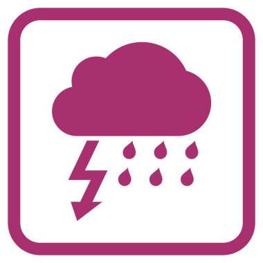 Fırtına vektör simgesi bir çerçeve içinde