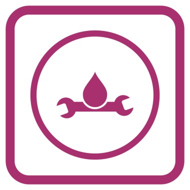 Sıhhi tesisat vektör simgesi bir çerçeve içinde