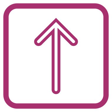 Vektör simgesi bir çerçeve içinde yukarı ok