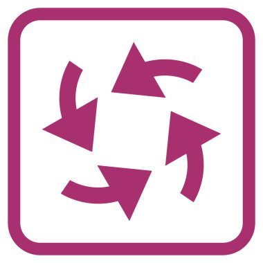 Siklon oklar bir çerçeve içinde simge vektör