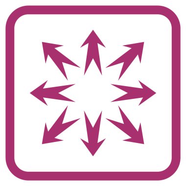 Genişletin okları vektör simgesi bir çerçeve içinde