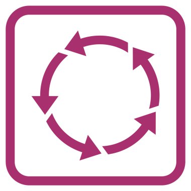 Döndürme vektör simgesi bir çerçeve içinde