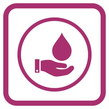 Su Servisi vektör simgesi bir çerçeve içinde