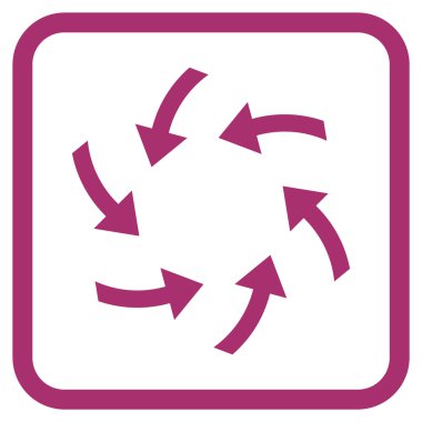 Oklar vektör simgesi bir çerçevede girdap