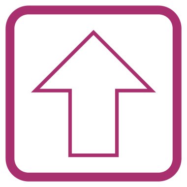 Vektör simgesi bir çerçeve içinde yukarı ok