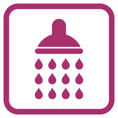 Duş vektör simgesi bir çerçeve içinde