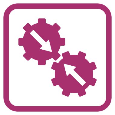 Dişli Tümleştirme vektör simgesi bir çerçeve içinde