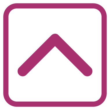 Yön yukarı vektör simgesi bir çerçeve içinde