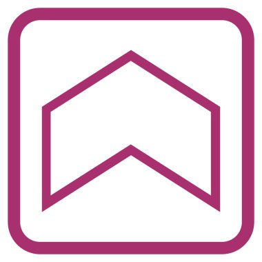 Vektör simgesi bir çerçeve içinde yukarı ok ucu