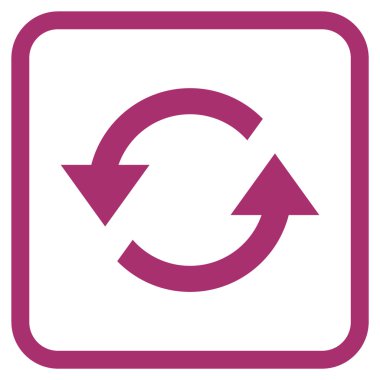 Oklar vektör simgesi bir çerçeve içinde yenileme