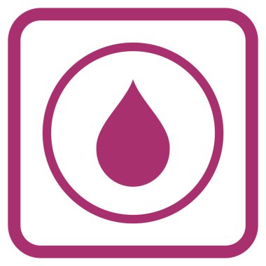 Damla vektör simgesi bir çerçeve içinde