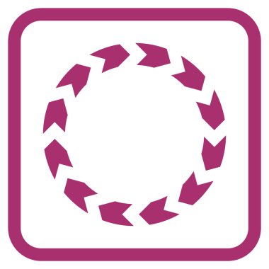 Dolaşım vektör simgesi bir çerçeve içinde