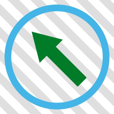 Yukarı Sağdan sola yönlü ok vektör simgesi