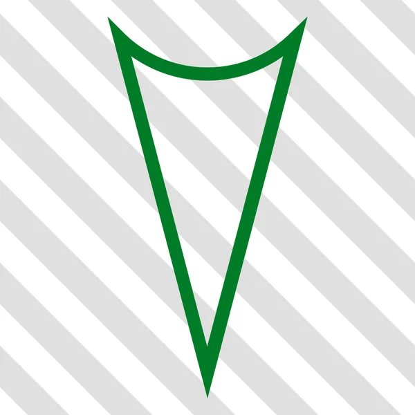 Pilspets nedåt vektor symbol — Stock vektor