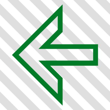 Ok sol vektör simgesi