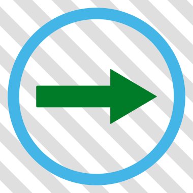 Sağ ok vektör simgesi yuvarlak