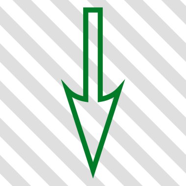 Vektör simgesi aşağı ok keskin