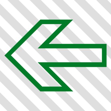 Ok sol vektör simgesi