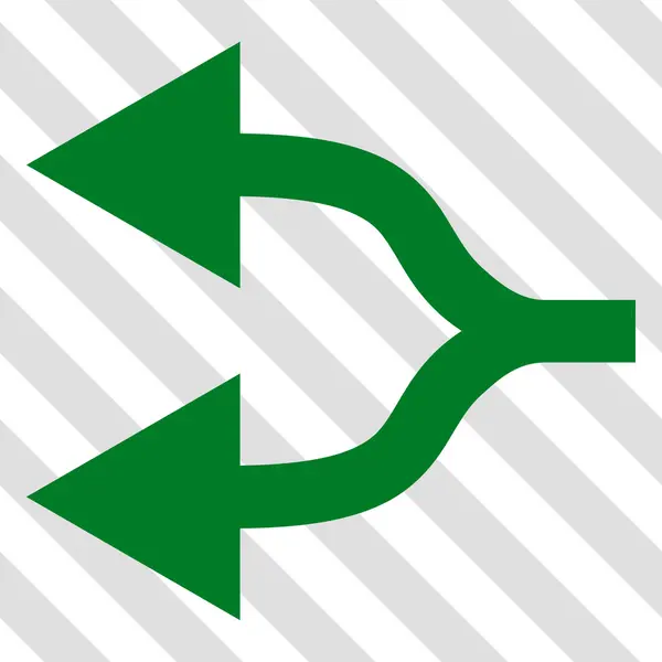 Split Arrows Left Vector Icon — Stock Vector