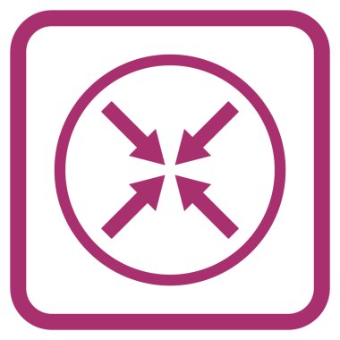 Merkezi oklar bir çerçeve içinde simge vektör