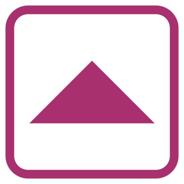 Vektör simgesi bir çerçeve içinde yukarı ok ucu