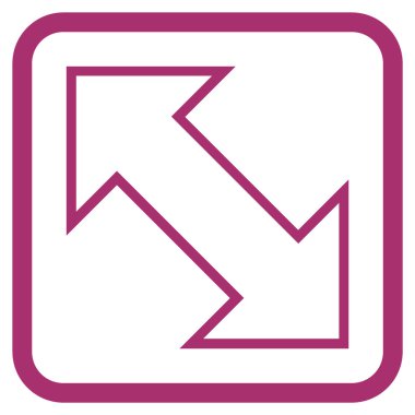 Exchange çapraz vektör simgesi bir çerçeve içinde