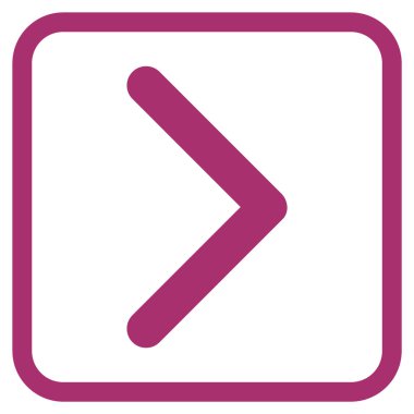 Yöne doğru vektör simgesi bir çerçeve içinde