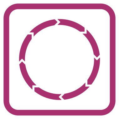 Döndürme vektör simgesi bir çerçeve içinde