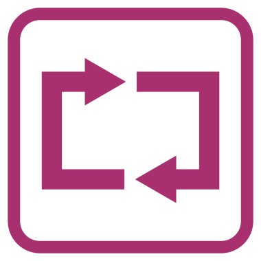 Exchange oklar bir çerçeve içinde simge vektör